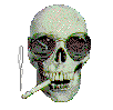 Smoking skull animation
