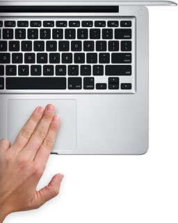 New trackpad lacks traditional buttons