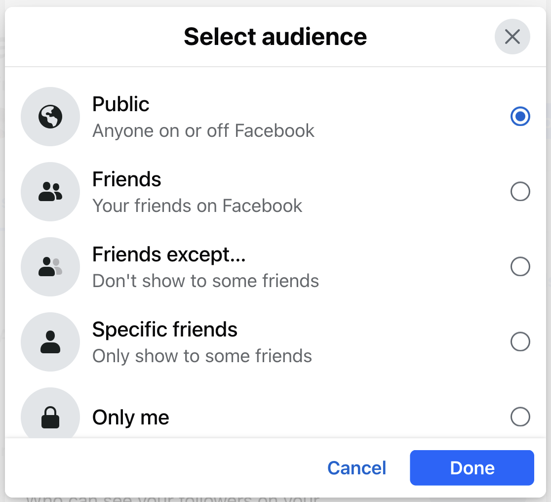 Select audience