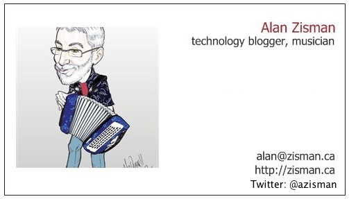 Alan Zisman - business card